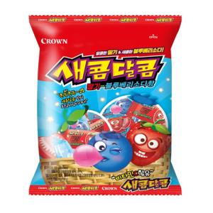 [크라운제과] 새콤달콤 딸기+블루베리소다향_200G
